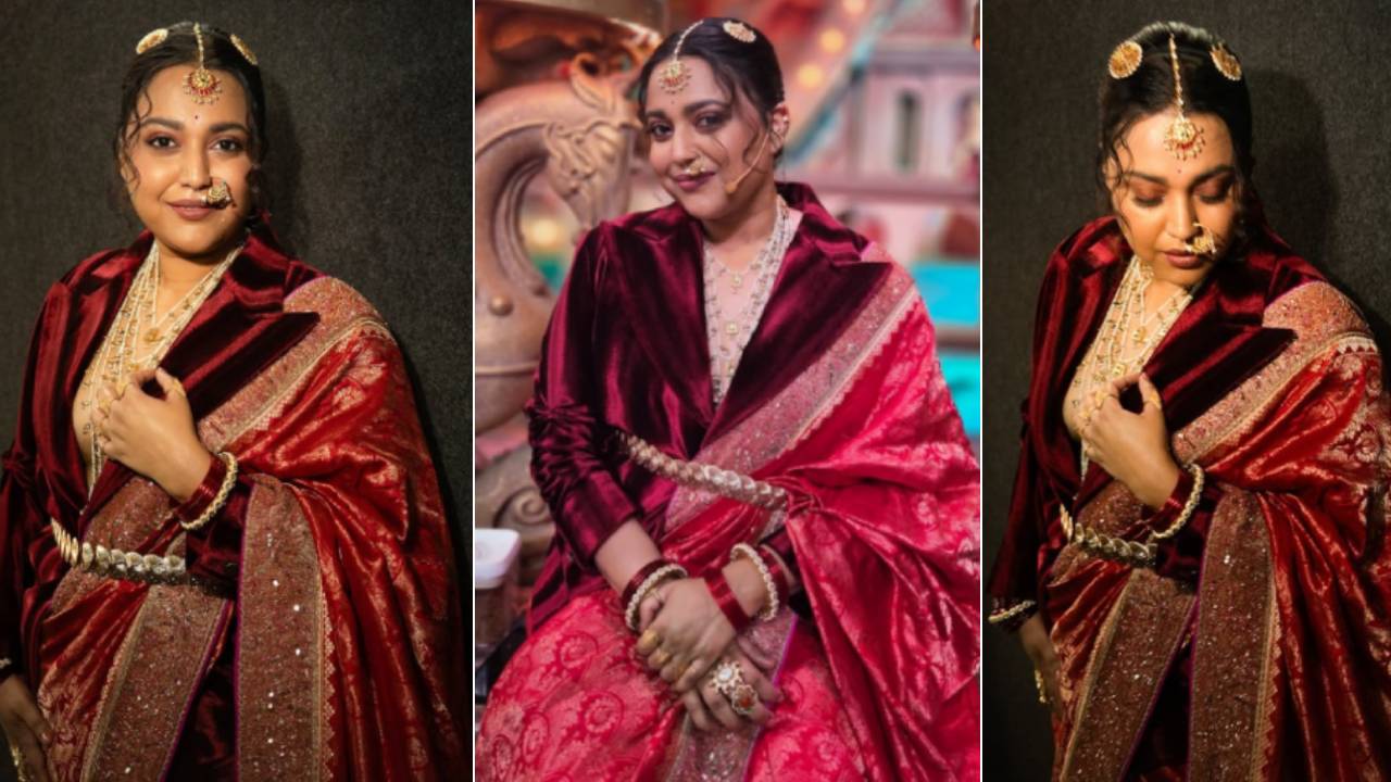 ವಿಂಟರ್‌ ಜಾಕೆಟ್‌ ಸೀರೆಗೆ ಸೈ ಎಂದ ನಟಿ ಸ್ವರ ಭಾಸ್ಕರ್‌