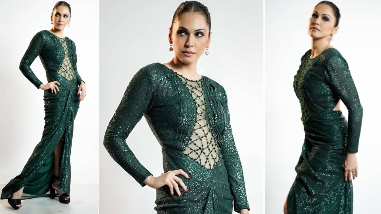 ಎಮರಾಲ್ಡ್ ಸಿಕ್ವಿನ್ಸ್ ಗೌನ್‌ನಲ್ಲಿ ಗ್ಲಾಮರಸ್‌ ಆಗಿ ಕಂಡ ಇಶಾ ಕೊಪ್ಪಿಕರ್‌