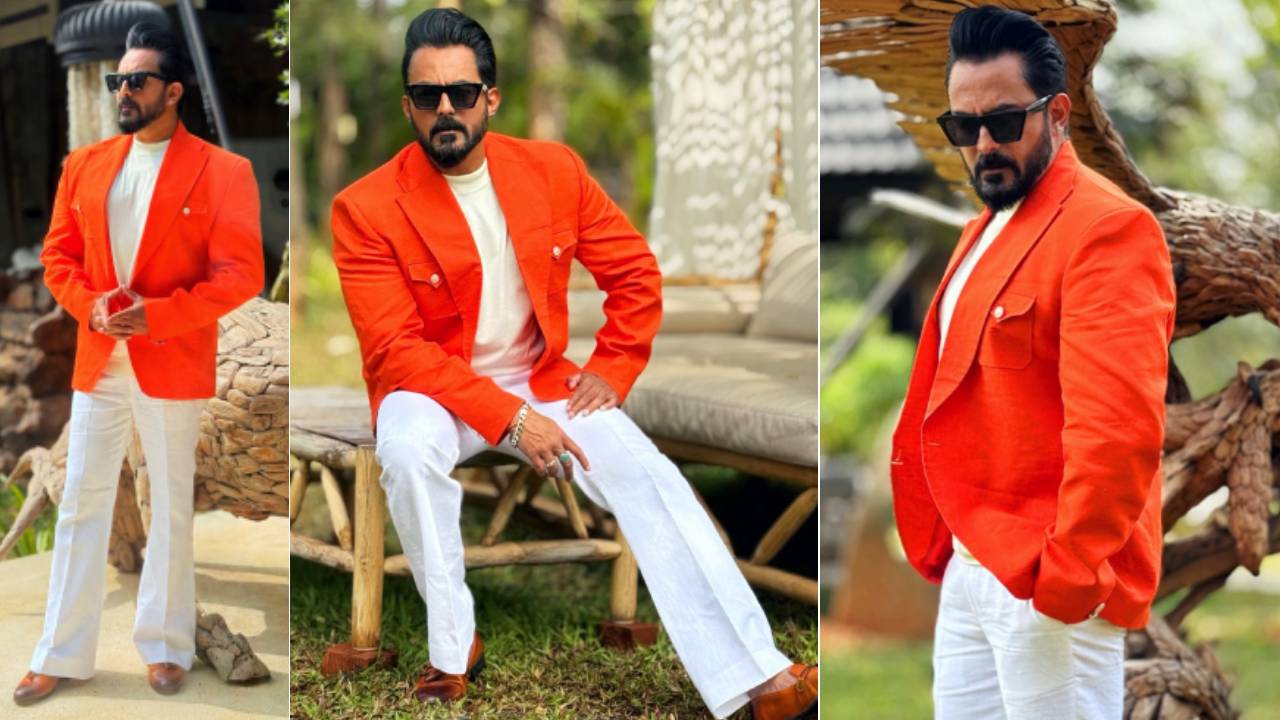 ಆರೆಂಜ್‌ ಬ್ಲೇಜರ್‌ ಸೂಟ್‌ನಲ್ಲಿ ಕಾರ್ತಿಕ್‌ ಜಯರಾಮ್‌ ನಯಾ ಲುಕ್‌