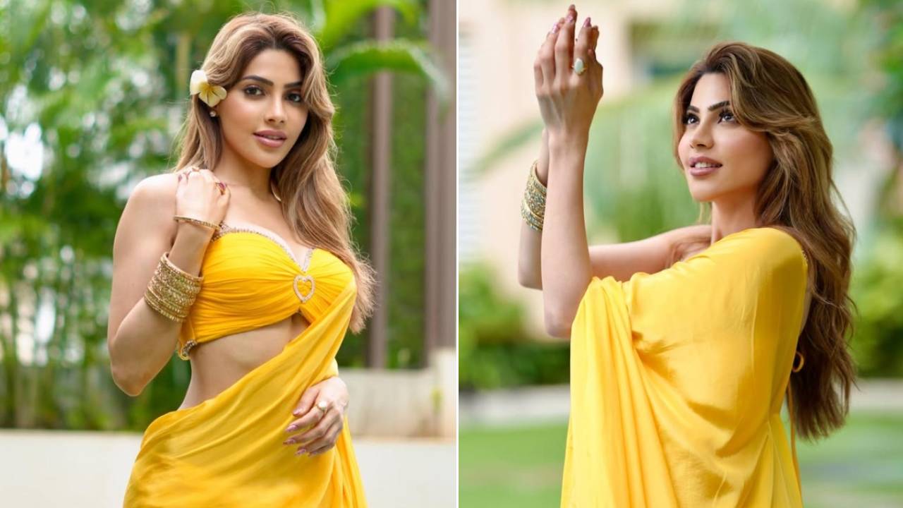 Star Saree Fashion 2025: ಬ್ರಾಲೆಟ್ ಬ್ಲೌಸ್ ಸೀರೆಯಲ್ಲಿ ಅನಾವರಣಗೊಂಡ ನಟಿ ನಿಕ್ಕಿಯ ಮಾದಕ ಲುಕ್ - Image 1