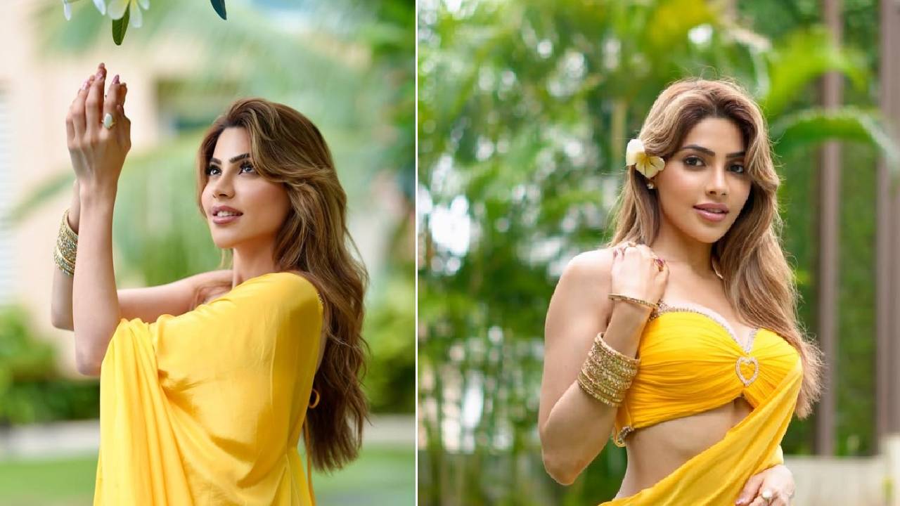 Star Saree Fashion 2025: ಬ್ರಾಲೆಟ್ ಬ್ಲೌಸ್ ಸೀರೆಯಲ್ಲಿ ಅನಾವರಣಗೊಂಡ ನಟಿ ನಿಕ್ಕಿಯ ಮಾದಕ ಲುಕ್ - Image 4