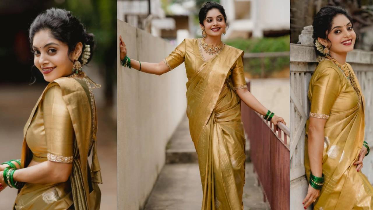 ನಟಿ ಭಾವನಾ ರಾವ್‌ ಗೋಲ್ಡನ್‌ ಲುಕ್‌ಗೆ ಸೀರೆ ಪ್ರಿಯರು ಫಿದಾ!