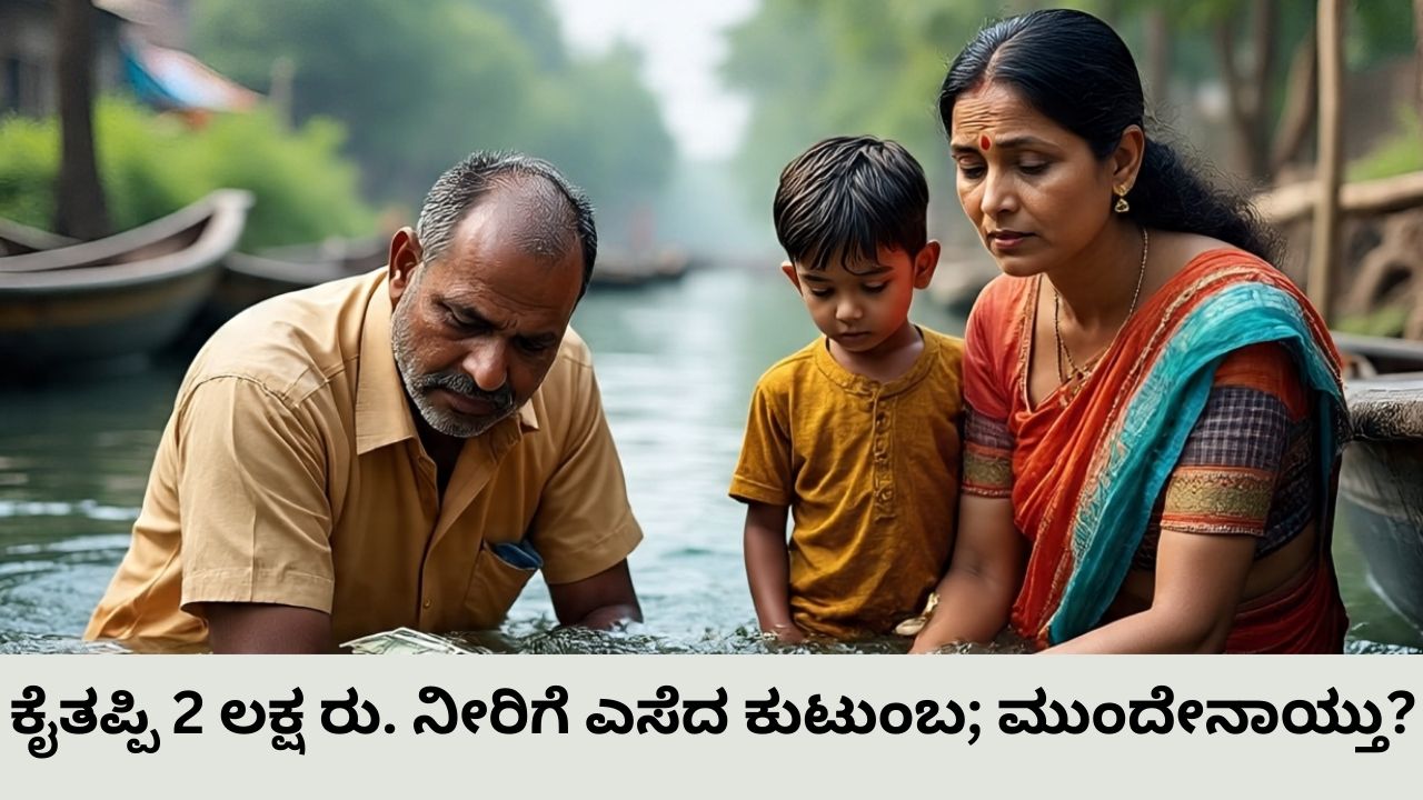 ಹೂವಿನೊಂದಿಗೆ 2 ಲಕ್ಷ ರು. ನೋಟನ್ನೂ ನೀರಿಗೆಸೆದ ಕುಟುಂಬ