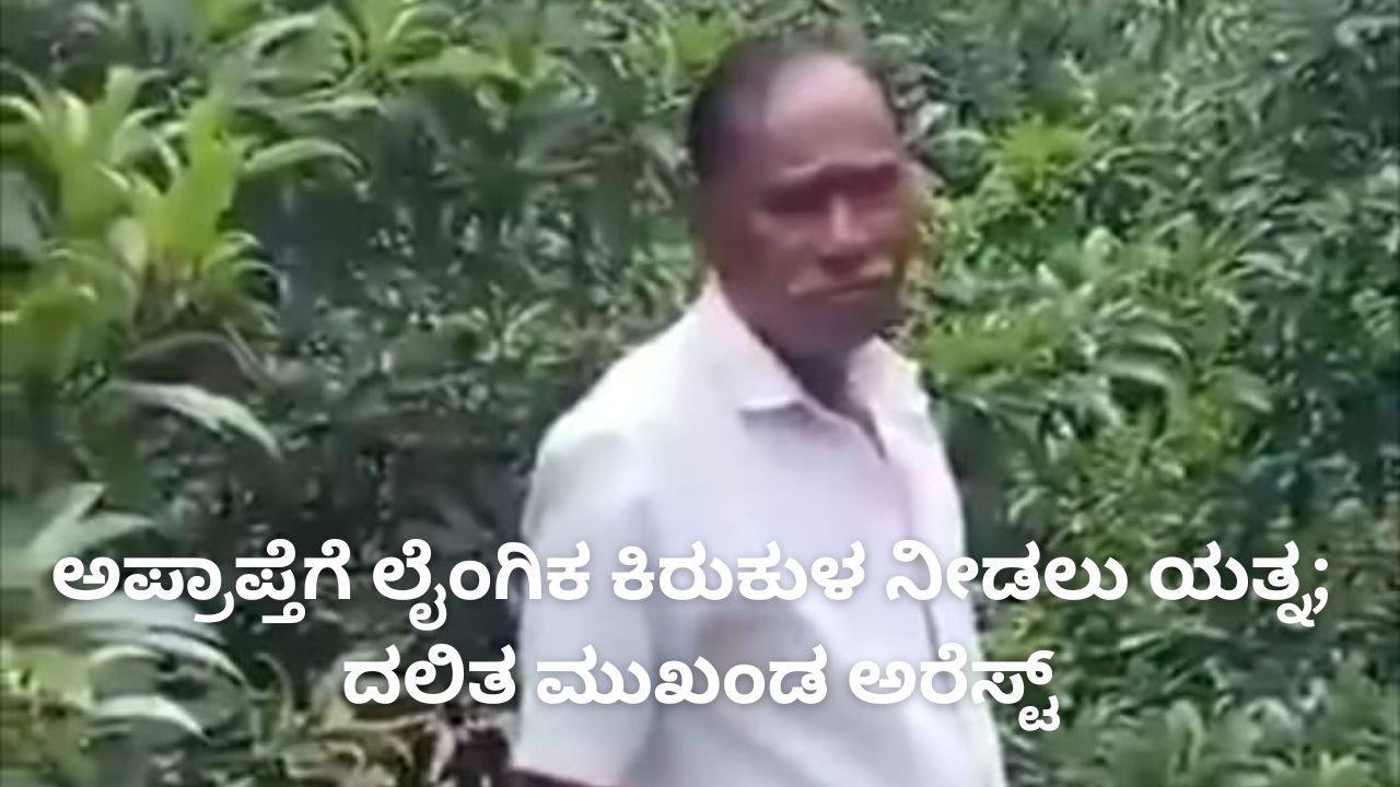 ಅಪ್ರಾಪ್ತೆಗೆ ಲೈಂಗಿಕ ಕಿರುಕುಳ ನೀಡಲು ಯತ್ನಿಸಿದ ದಲಿತ ಮುಖಂಡನ ಬಂಧನ