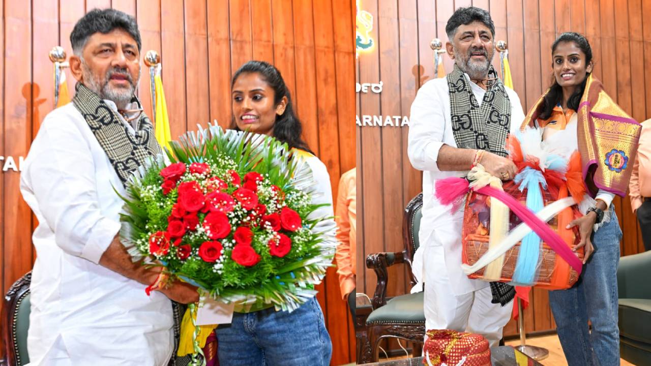ಸ್ಟಾರ್‌ ಸ್ಪ್ರಿಂಟರ್‌, ಕನ್ನಡತಿ ವಿಜಯಕುಮಾರಿಗೆ ಡಿಸಿಎಂ ಡಿಕೆಶಿ ಸನ್ಮಾನ