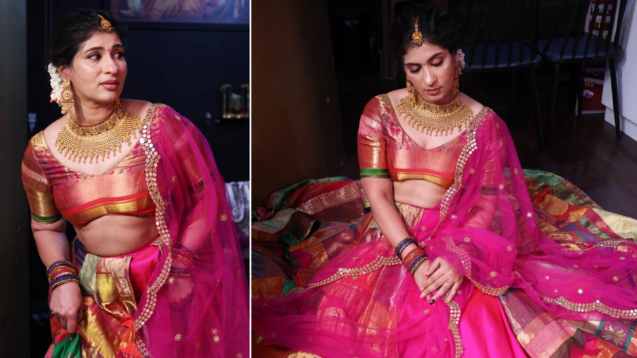 Varamahalaxmi Festival Fashion 2025: ವರಮಹಾಲಕ್ಷ್ಮಿ ಹಬ್ಬಕ್ಕೆ ಬಂತು ದಾವಣಿ-ಲಂಗ ಕಮ್ ಲೆಹೆಂಗಾ - Image 1