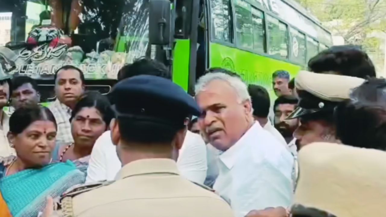 ಪೊಲೀಸ್ ಇನ್ಸ್ಪೆಕ್ಟರ್ ವಿರುದ್ಧ ರೇಗಾಡಿದ ಕಾಂಗ್ರೆಸ್ ಶಾಸಕ ನಂಜೇಗೌಡ