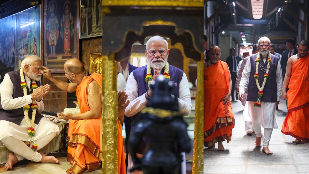 ಕೃಷ್ಣನೂರು ಉಡುಪಿಗೆ ಪ್ರಧಾನಿ ಮೋದಿ ಭೇಟಿ; ಫೋಟೊಗಳು ಇಲ್ಲಿವೆ