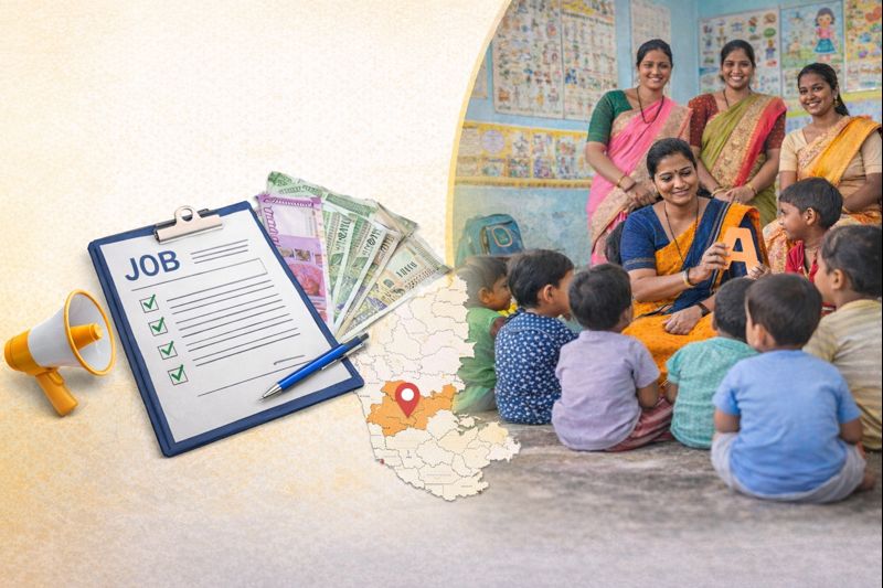 946 ಅಂಗನವಾಡಿ ಹುದ್ದೆಗಳ ನೇಮಕಕ್ಕೆ ಅರ್ಜಿ ಆಹ್ವಾನ