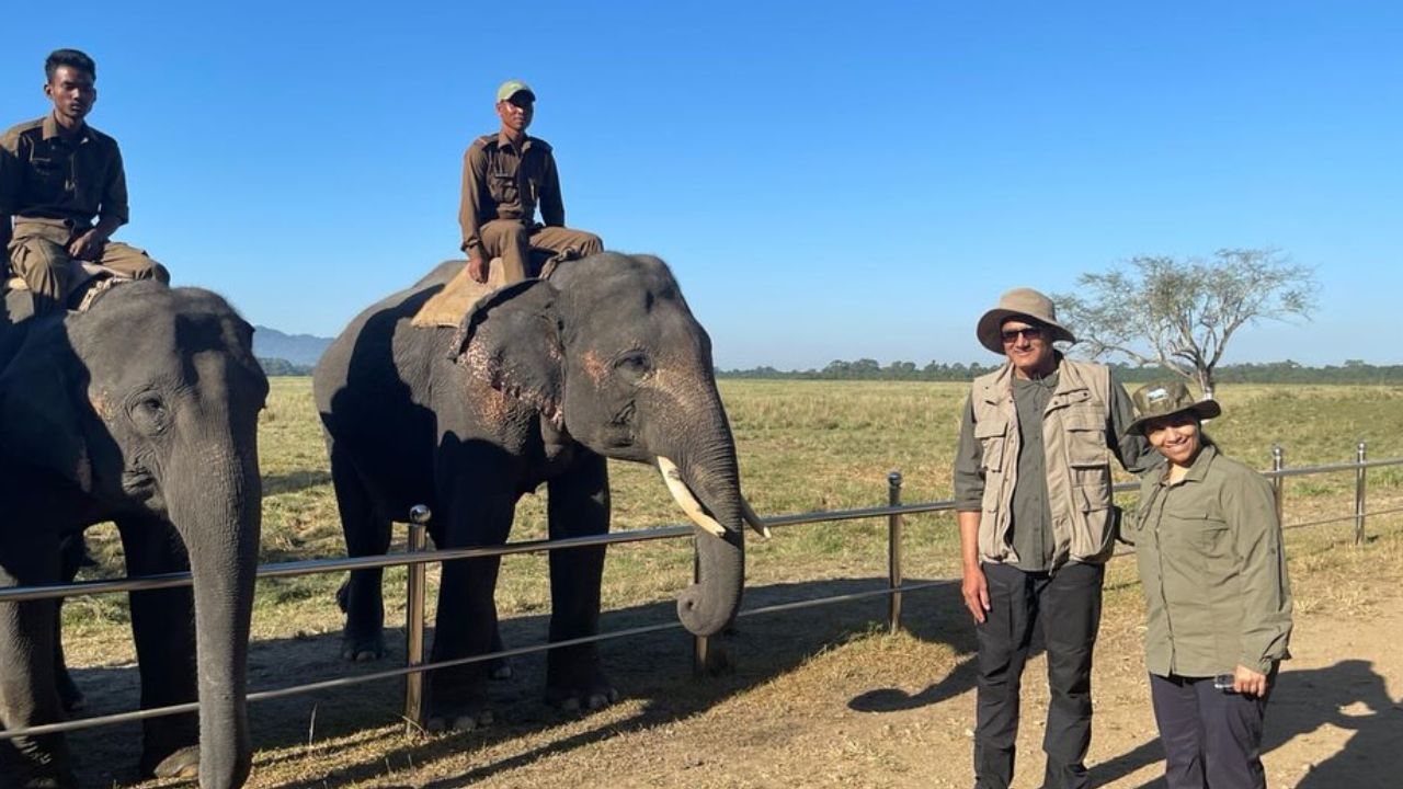 ಕಾಜಿರಂಗ ರಾಷ್ಟ್ರೀಯ ಉದ್ಯಾನವನಕ್ಕೆ ಅನಿಲ್ ಕುಂಬ್ಳೆ ಭೇಟಿ