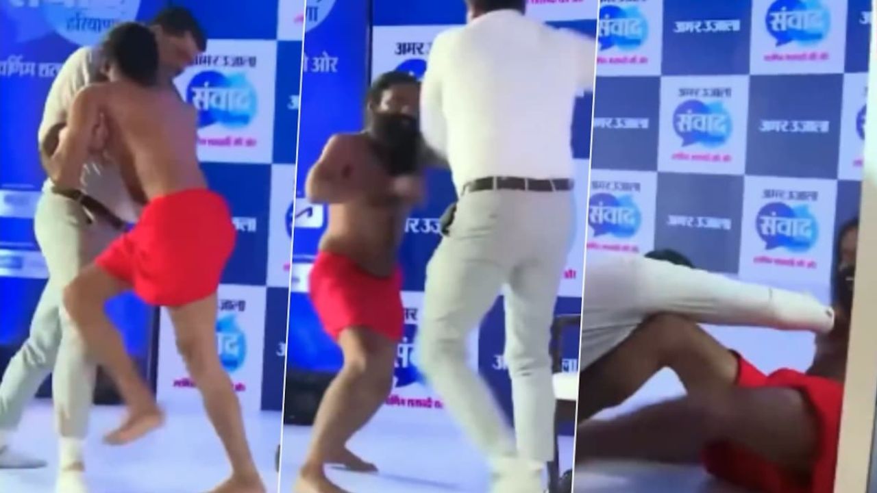 ಕುಸ್ತಿ ಪಂದ್ಯಕ್ಕೆ ಪತ್ರಕರ್ತನಿಗೆ ಸವಾಲು ಹಾಕಿದ ಬಾಬಾ ರಾಮ್‌ದೇವ್