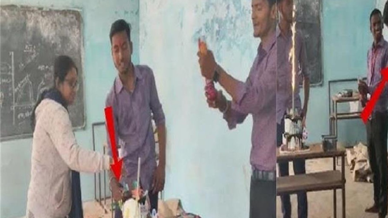 ಕ್ಲಾಸ್ ರೂಂನಲ್ಲೇ ಟೀಚರ್ಸ್-ಸ್ಟೂಡೆಂಟ್ಸ್ ಎಣ್ಣೆ ಪಾರ್ಟಿ-ವಿಡಿಯೊ ವೈರಲ್