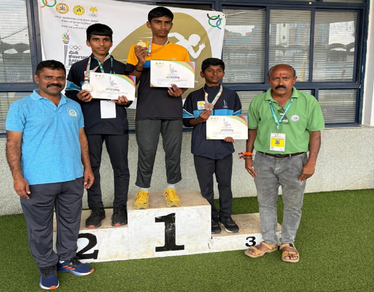 ರಾಜ್ಯ ಮಿನಿ ಒಲಂಪಿಕ್ಸ್ ಜಿಲ್ಲೆಗೆ ಕಂಚಿನ ಪದಕ