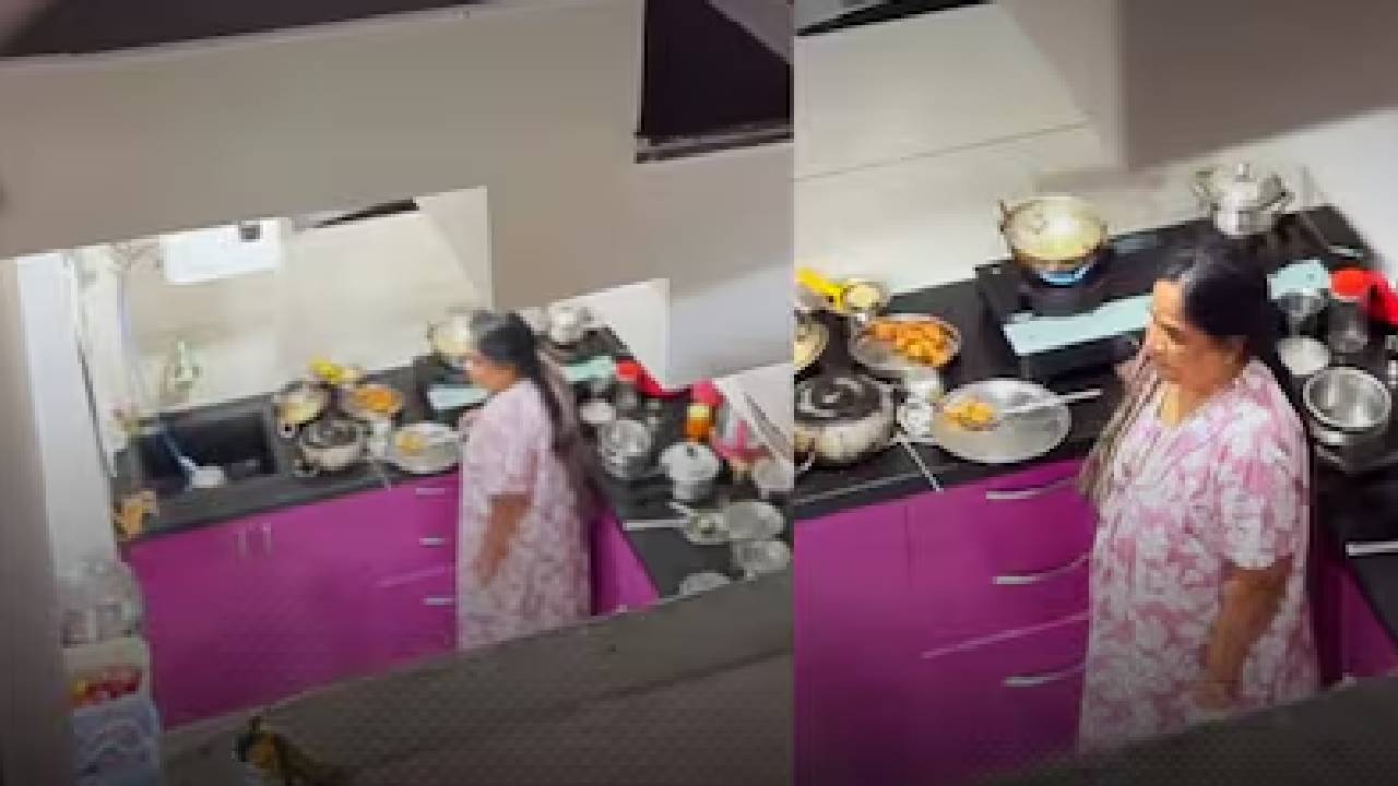 ಟಿವಿಯಲ್ಲಿ ರಾಷ್ಟ್ರಗೀತೆ  ಬರುತ್ತಿದ್ದಂತೆ ಗೌರವ ಸಲ್ಲಿಸಿದ ಮಹಿಳೆ