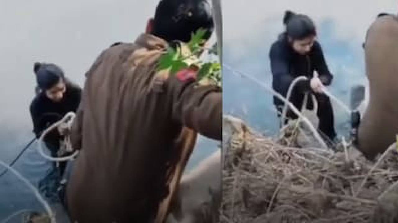 ರೀಲ್ಸ್ ಮಾಡಲು ಹೋಗಿ ಚರಂಡಿಗೆ ಬಿದ್ದ ಯುವತಿ