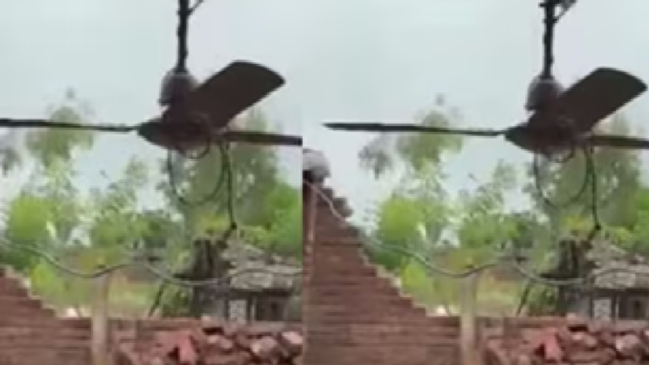 ಮನೆ ನಾಶವಾದರೂ ಸೀಲಿಂಗ್ ಫ್ಯಾನ್ ಮಾತ್ರ ಹಾಗೆಯೇ ಉಳಿದಿದೆ