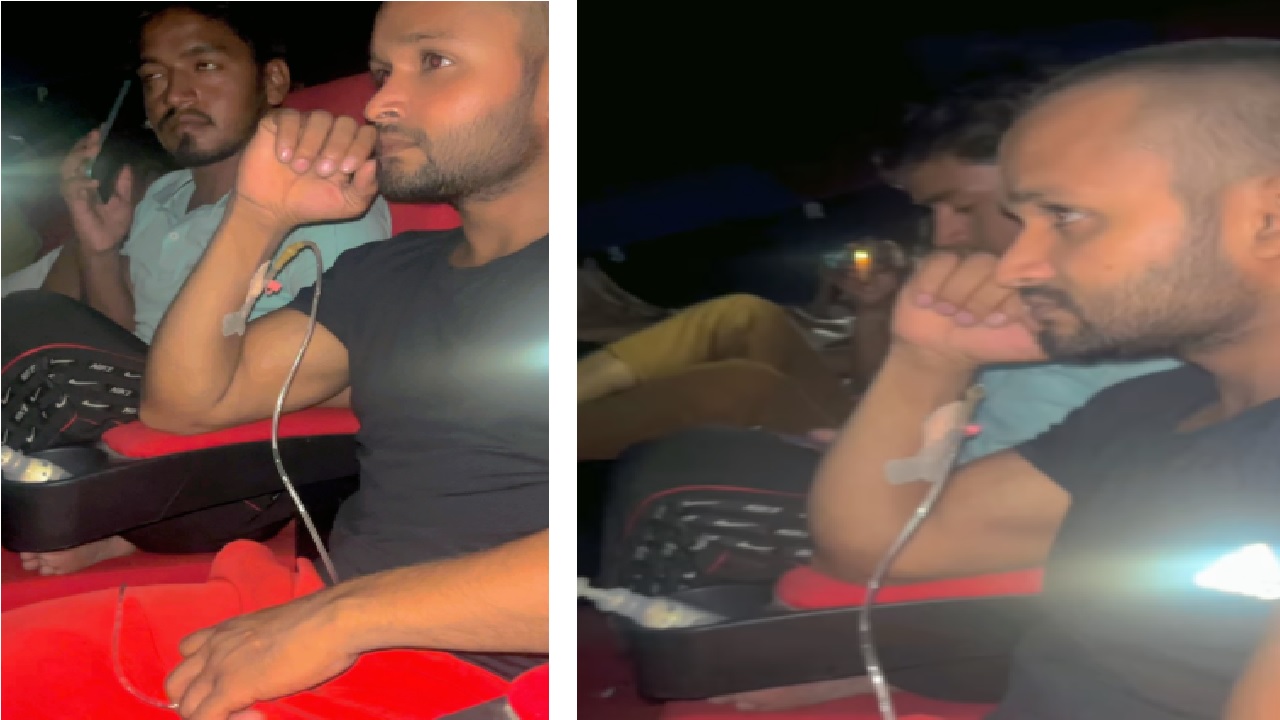 ಐವಿ ಡ್ರಿಪ್ಸ್ ಹಾಕಿಕೊಂಡು ʼಸೈಯಾರʼ ಸಿನಿಮಾ ನೋಡಲು ಬಂದ ಅಭಿಮಾನಿ