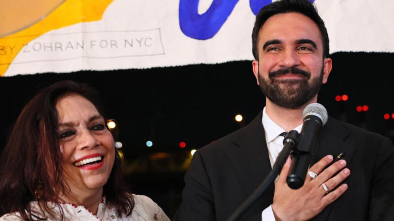 ಜೋಹ್ರಾನ್ ಮಮ್ದಾನಿ ಗೆಲುವಿಗೆ ತಾಯಿ ಮೀರಾ ನಾಯರ್ ಸಂಭ್ರಮ