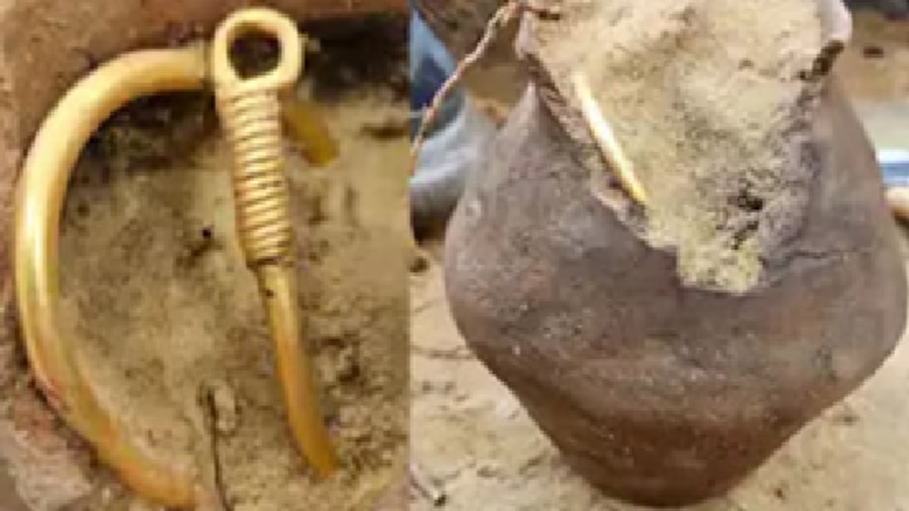 ನಿಧಿ ಹುಡುಕಾಟದಲ್ಲಿ ಪತ್ತೆಯಾಯ್ತು ಹಳೆಯ ಚಿನ್ನದ ಹಾರ!