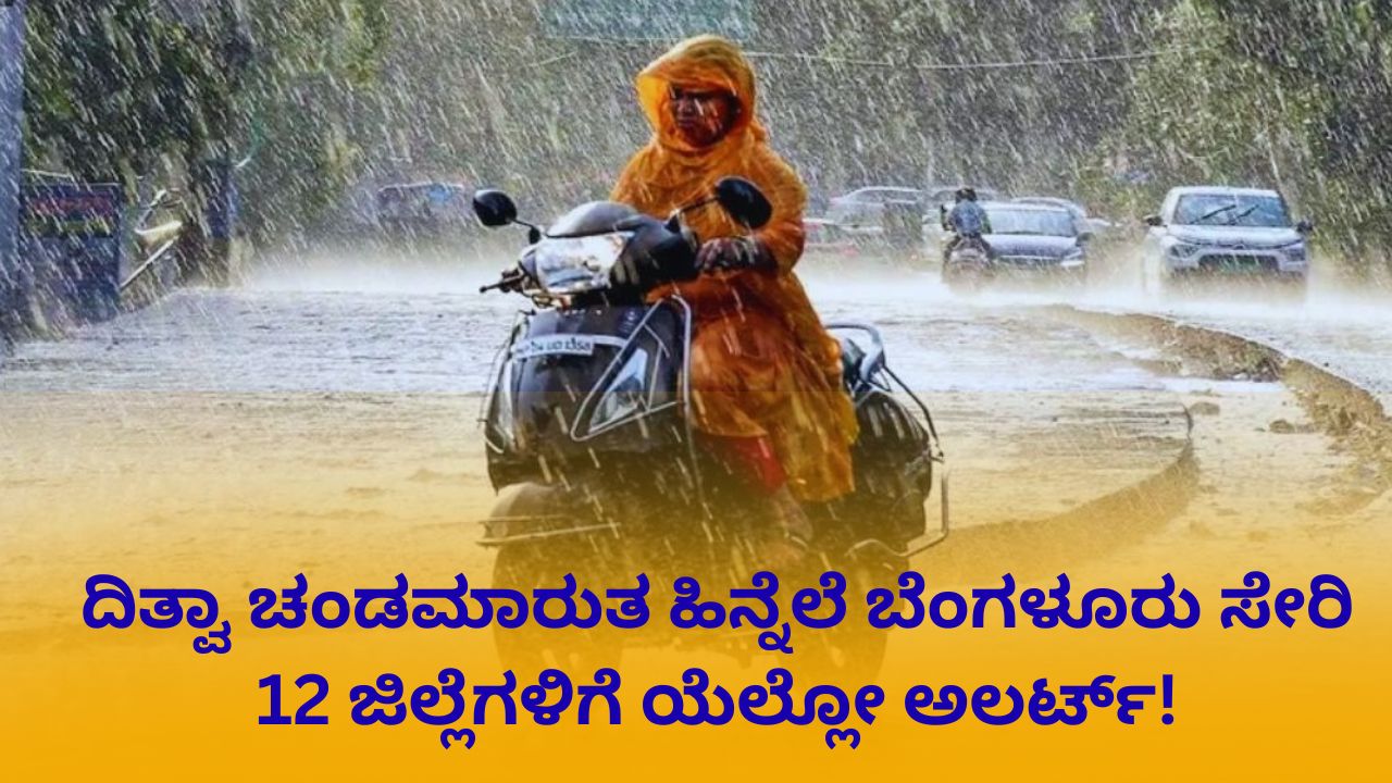 ಮುಂದಿನ 2 ದಿನ ಹಲವು ಜಿಲ್ಲೆಗಳಿಗೆ ಯೆಲ್ಲೋ ಅಲರ್ಟ್; ಭಾರಿ ಮಳೆ!