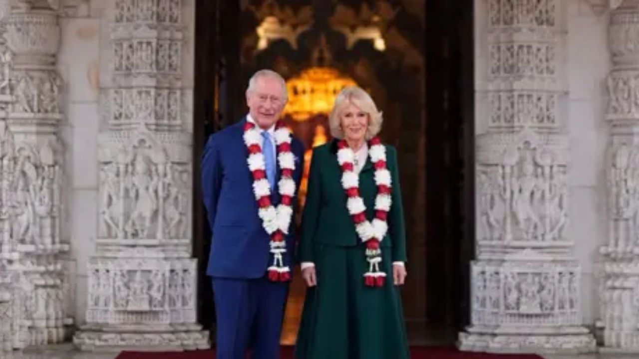 ಹಿಂದೂ ದೇವಾಲಯಕ್ಕೆ ಕಿಂಗ್ ಚಾರ್ಲ್ಸ್, ರಾಣಿ ಕ್ಯಾಮಿಲ್ಲಾ ಭೇಟಿ