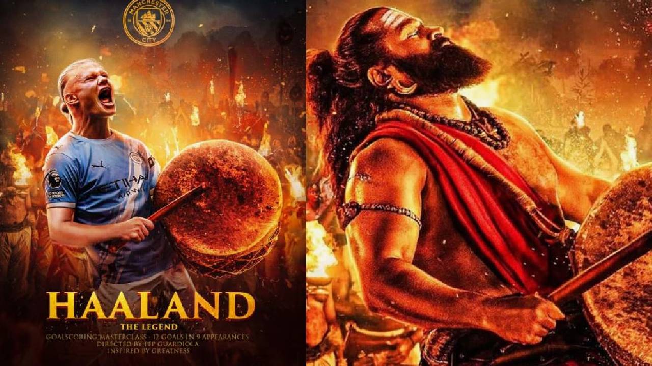 ಕಾಂತಾರಾ ಮೋಡಿ; ಮ್ಯಾಂಚೆಸ್ಟರ್ ಸಿಟಿ ಫುಟ್ಬಾಲ್ ತಂಡದ ಪೋಸ್ಟರ್ ವೈರಲ್‌