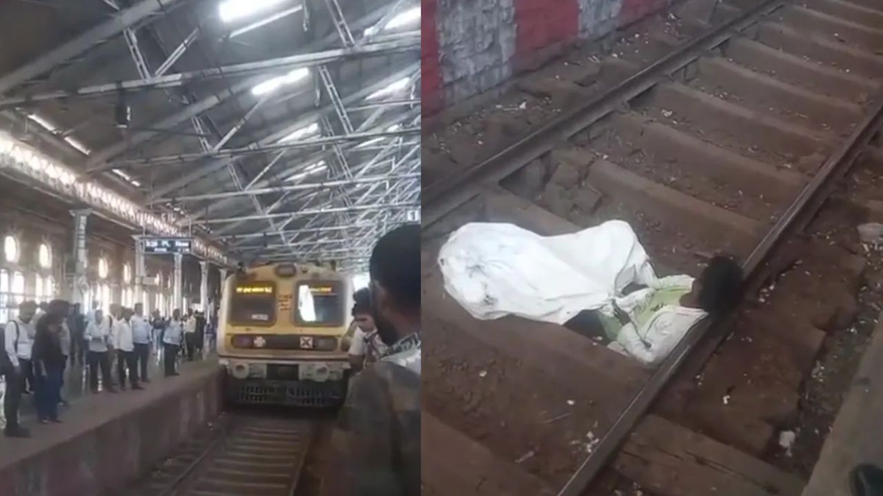 ಕುಡಿದ ಮತ್ತಿನಲ್ಲಿ ರೈಲ್ವೆ ಹಳಿ ಮೇಲೆ ಮಲಗಿದ ಯುವಕ