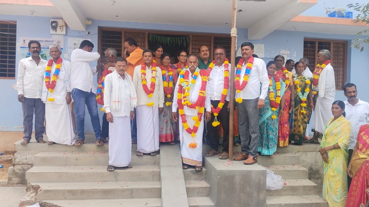 ಪಂಚಾಯತಿ ನೂತನ ಅಧ್ಯಕ್ಷರಾಗಿ ಚೌಡಪ್ಪ ಅವಿರೋಧ ಆಯ್ಕೆ