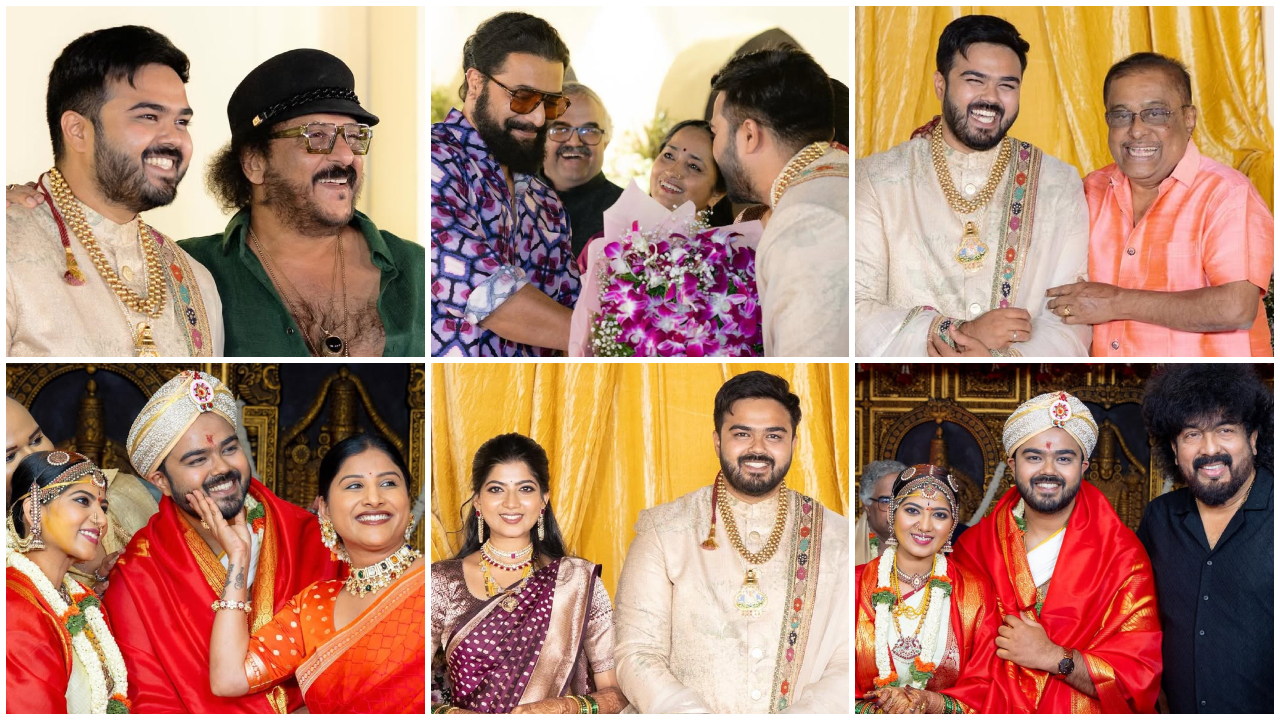 Photos: ಅನಿರುದ್ಧ ಶಾಸ್ತ್ರಿ ರಿಸೆಪ್ಷನ್‌ನಲ್ಲಿ ಸ್ಯಾಂಡಲ್‌ವುಡ್‌ ತಾರೆಯರು