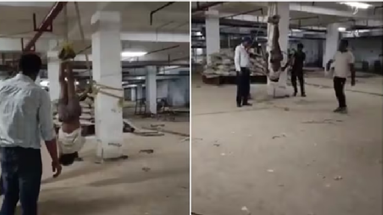 ಕಾರ್ಮಿಕನನ್ನು ತಲೆಕೆಳಗಾಗಿ ನೇತುಹಾಕಿ, ಗುತ್ತಿಗೆದಾರನಿಂದ ಥಳಿತ