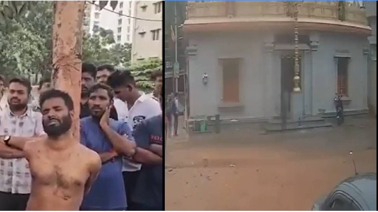 Vandalism: ದೇವಾಲಯಕ್ಕೆ ಚಪ್ಪಲಿ ಕಾಲಲ್ಲಿ ನುಗ್ಗಿ ಹುಚ್ಚಾಟ ಎಸಗಿದ ಬಾಂಗ್ಲಾ ವ್ಯಕ್ತಿಗೆ ಥಳಿತ, ಸೆರೆ