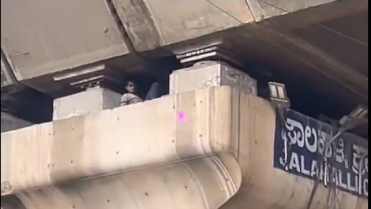 ಬೆಂಗಳೂರಿನ ಫ್ಲೈಓವರ್‌ ಕಂಬದಲ್ಲಿ ವ್ಯಕ್ತಿಯ ವಾಸ್ತವ್ಯ, ಸಿಟಿ ಜನ ಶಾಕ್!