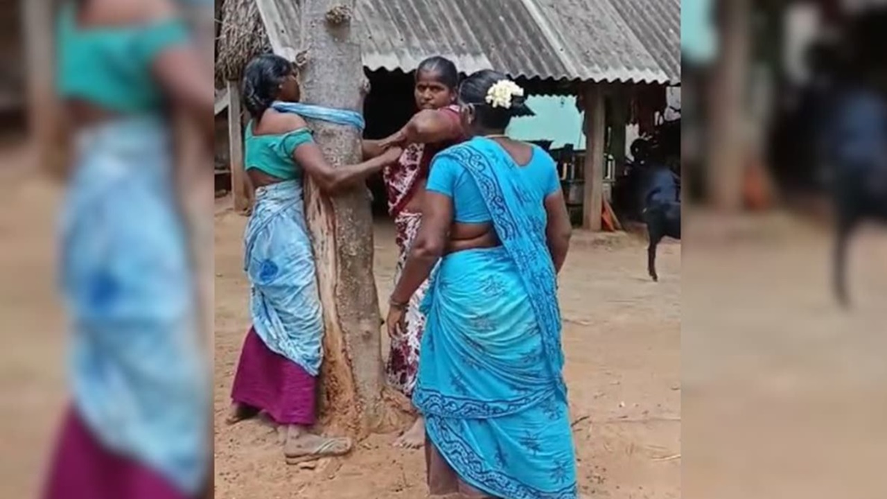 ಮಹಿಳೆಯನ್ನು ವಿವಸ್ತ್ರಗೊಳಿಸಿ ಮರಕ್ಕೆ ಕಟ್ಟಿ ಥಳಿತ